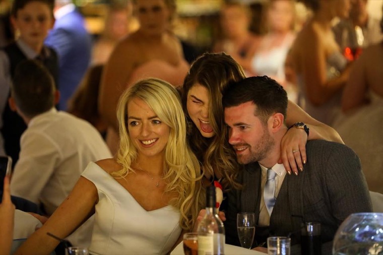 Guests at a wedding John performed at